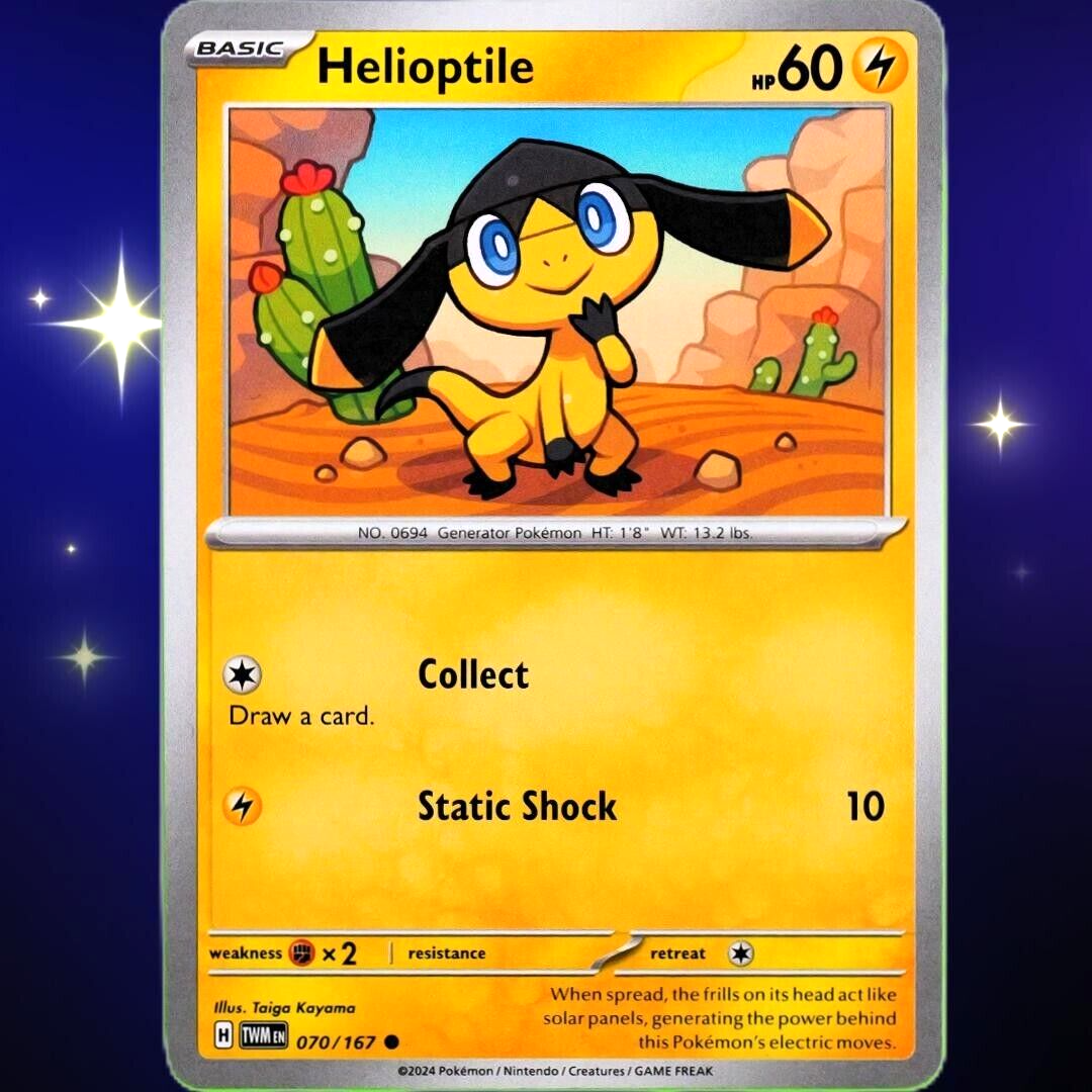 Helioptile - Common - Pokemon TCG Scarlet & Violet Twilight Masquerade #070/167
