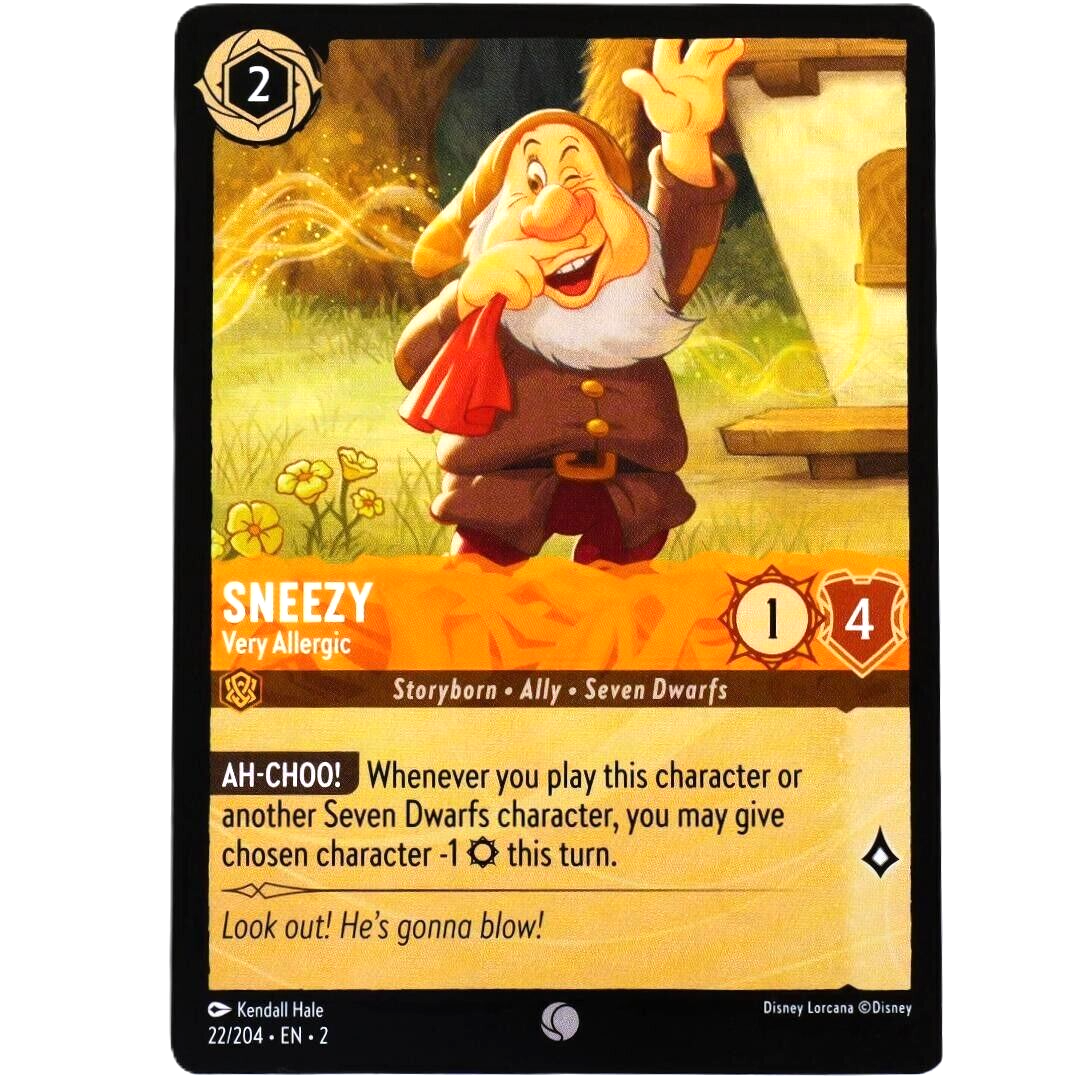 Sneezy Very Allergic - Common - Disney Lorcana TCG Rise of the Floodborn #22/204