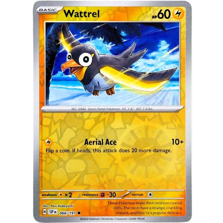 Wattrel - Reverse Holo - Pokemon TCG Surging Sparks #066/191