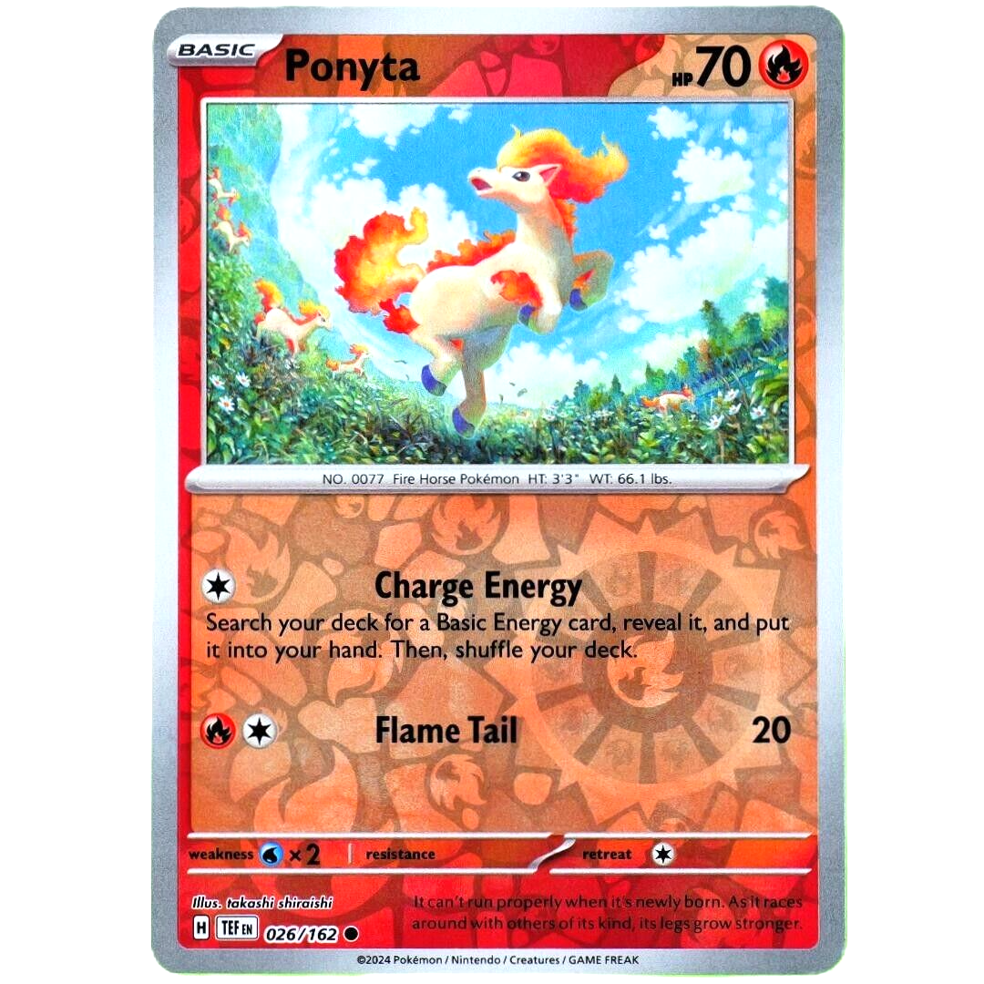 Ponyta - Reverse Holo - Pokemon TCG Scarlet & Violet Temporal Forces #026/162