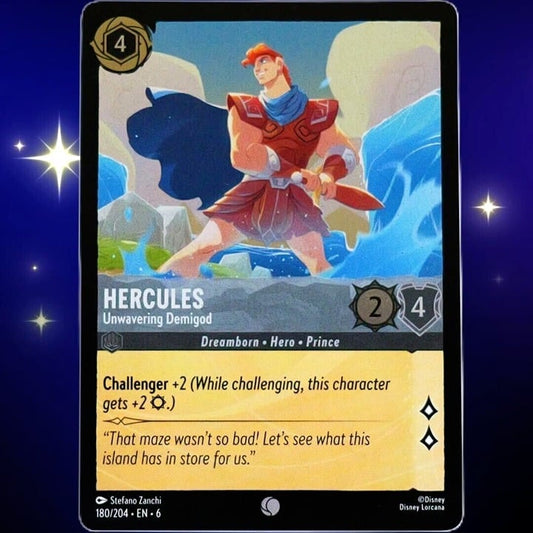 (Foil) Hercules Unwavering Demigod - Disney Lorcana TCG Azurite Sea #180/204