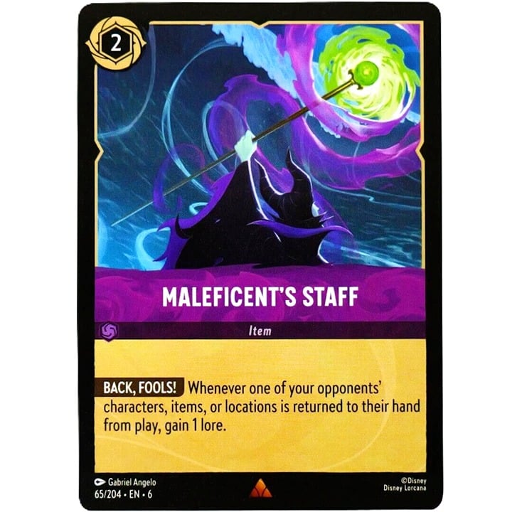 Maleficent's Staff - Rare - Disney Lorcana TCG Azurite Sea #65/204
