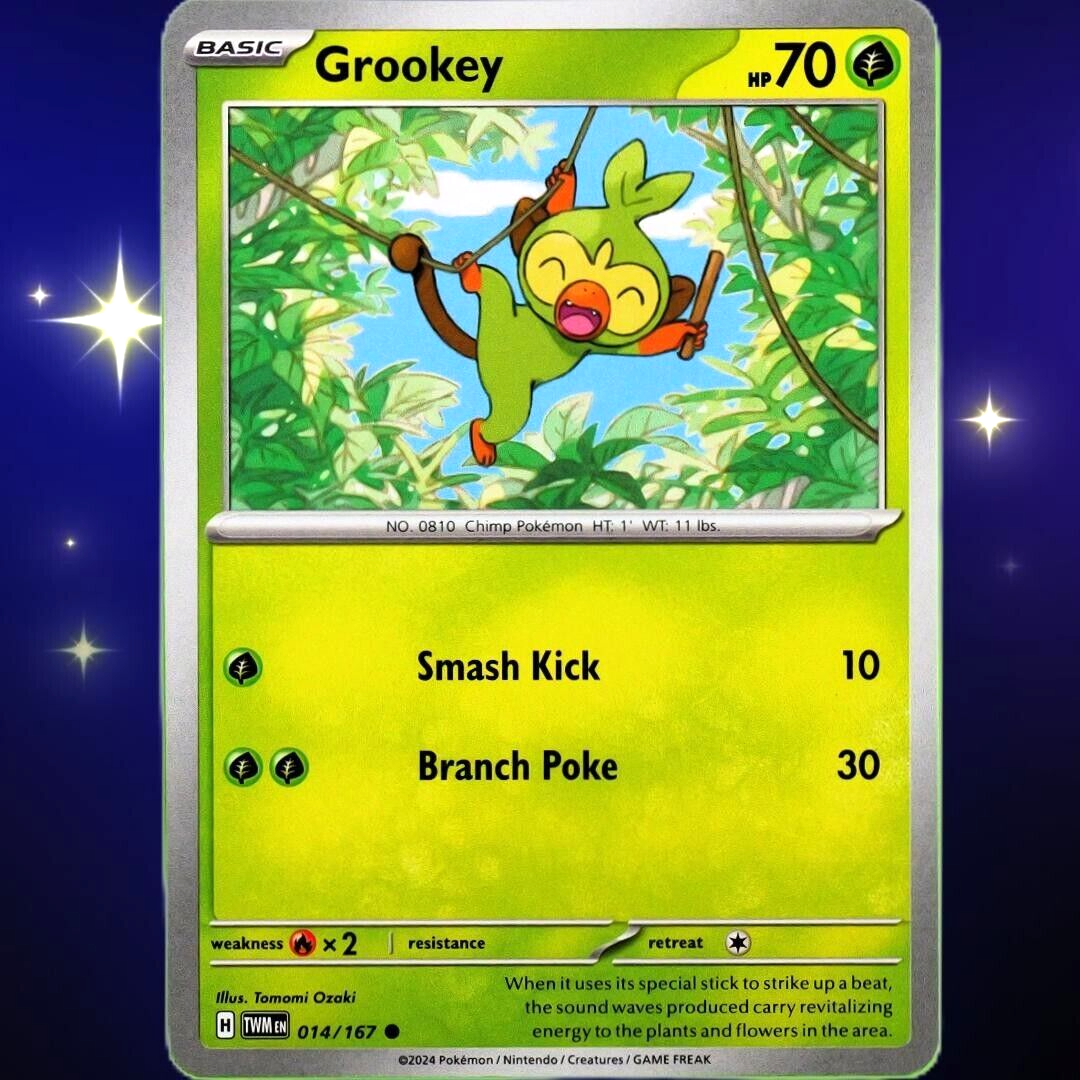 Grookey - Common - Pokemon TCG Scarlet & Violet Twilight Masquerade #014/167