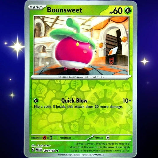 Bounsweet - Reverse Holo - Pokemon TCG Scarlet & Violet Paradox Rift #008/182