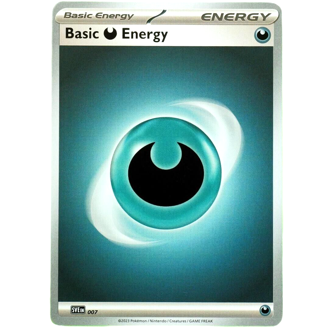 Basic Energy - Dark - Pokemon TCG Scarlet & Violet #007 - SET OF 5