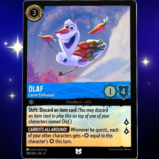 (Foil) Olaf Carrot Enthusiast - Uncommon - Lorcana Ursula's Return #149/204