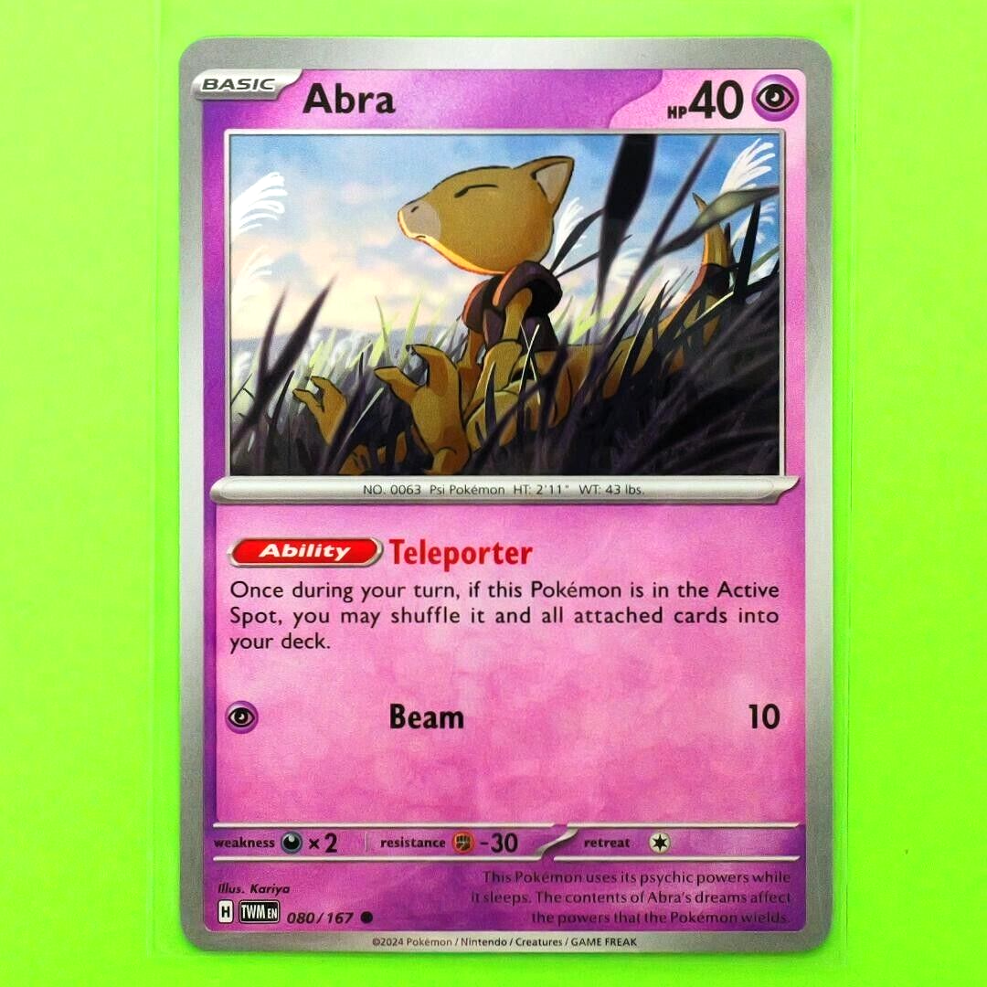 Abra - Common - Pokemon TCG Scarlet & Violet Twilight Masquerade #080/167
