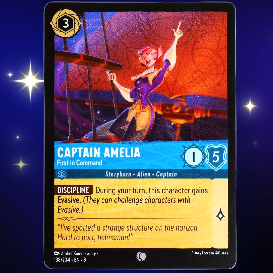Captain Amelia First in Command - Disney Lorcana TCG Into the Inklands #138/204