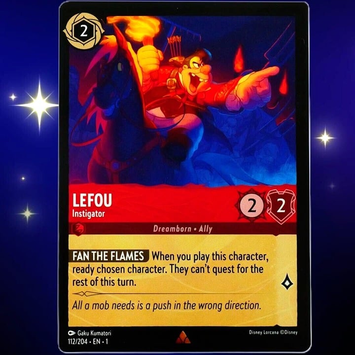 Lefou Instigator - Rare - Disney Lorcana TCG The First Chapter #112/204