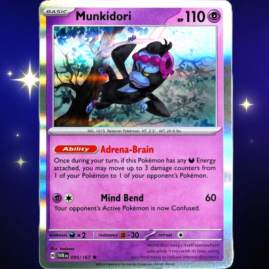 Munkidori - Rare Holo - Pokemon Scarlet & Violet Twilight Masquerade #095/167