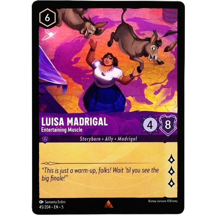 Luisa Madrigal Entertaining Muscle - Rare - Lorcana TCG Shimmering Skies #45/204