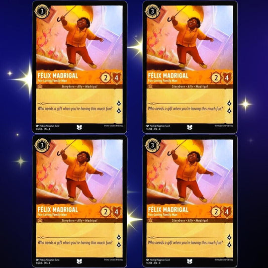 4x Felix Madrigal Fun-Loving Family Man - Disney Lorcana Ursula's Return #9/204