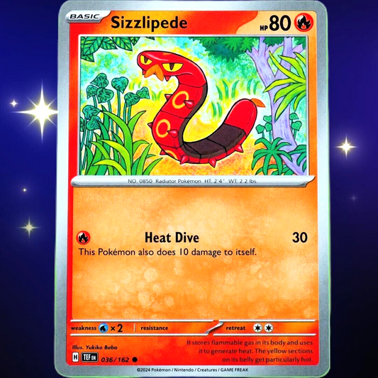 Sizzlipede - Common - Pokemon TCG Scarlet & Violet Temporal Forces #036/162