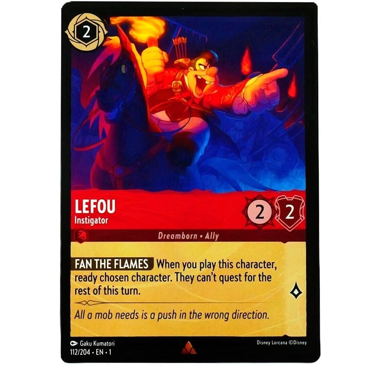 Lefou Instigator - Rare - Disney Lorcana TCG The First Chapter #112/204