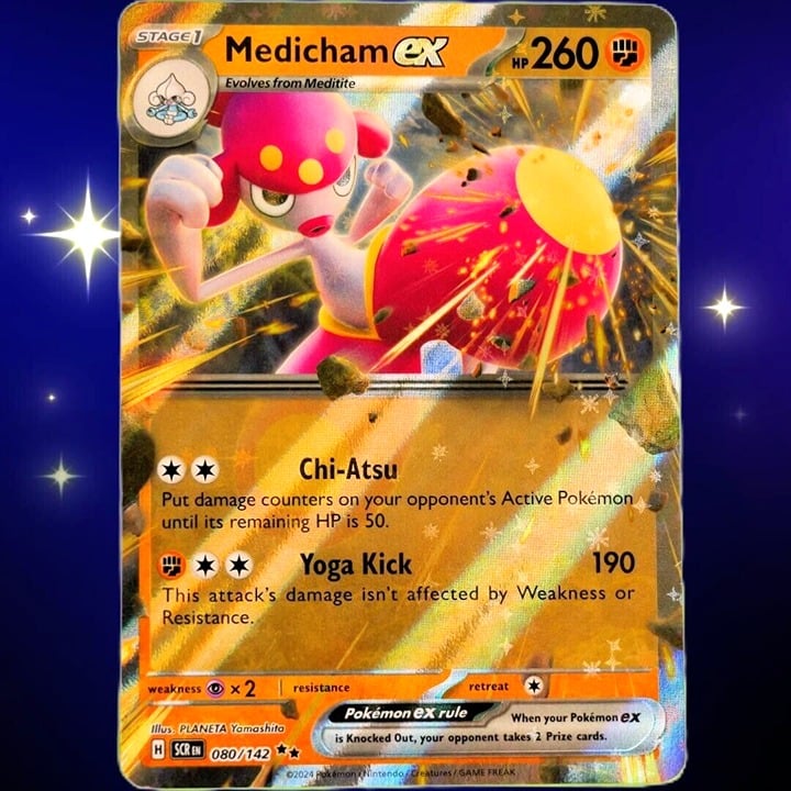 Medicham Ex - Double Rare Holo - Pokemon TCG Stellar Crown #080/142