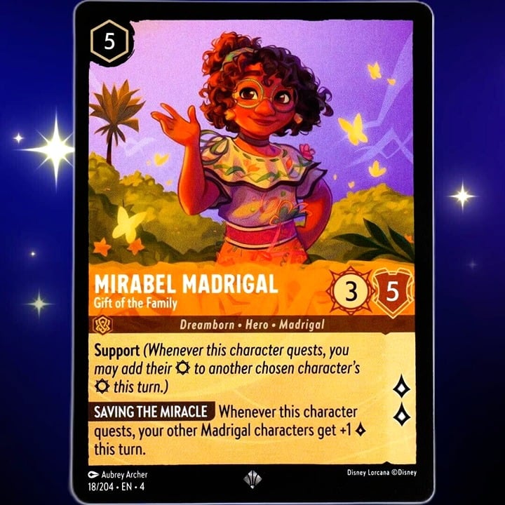 Mirabel Madrigal Gift of the Family - Super Rare - Lorcana Ursula's Return #18/204