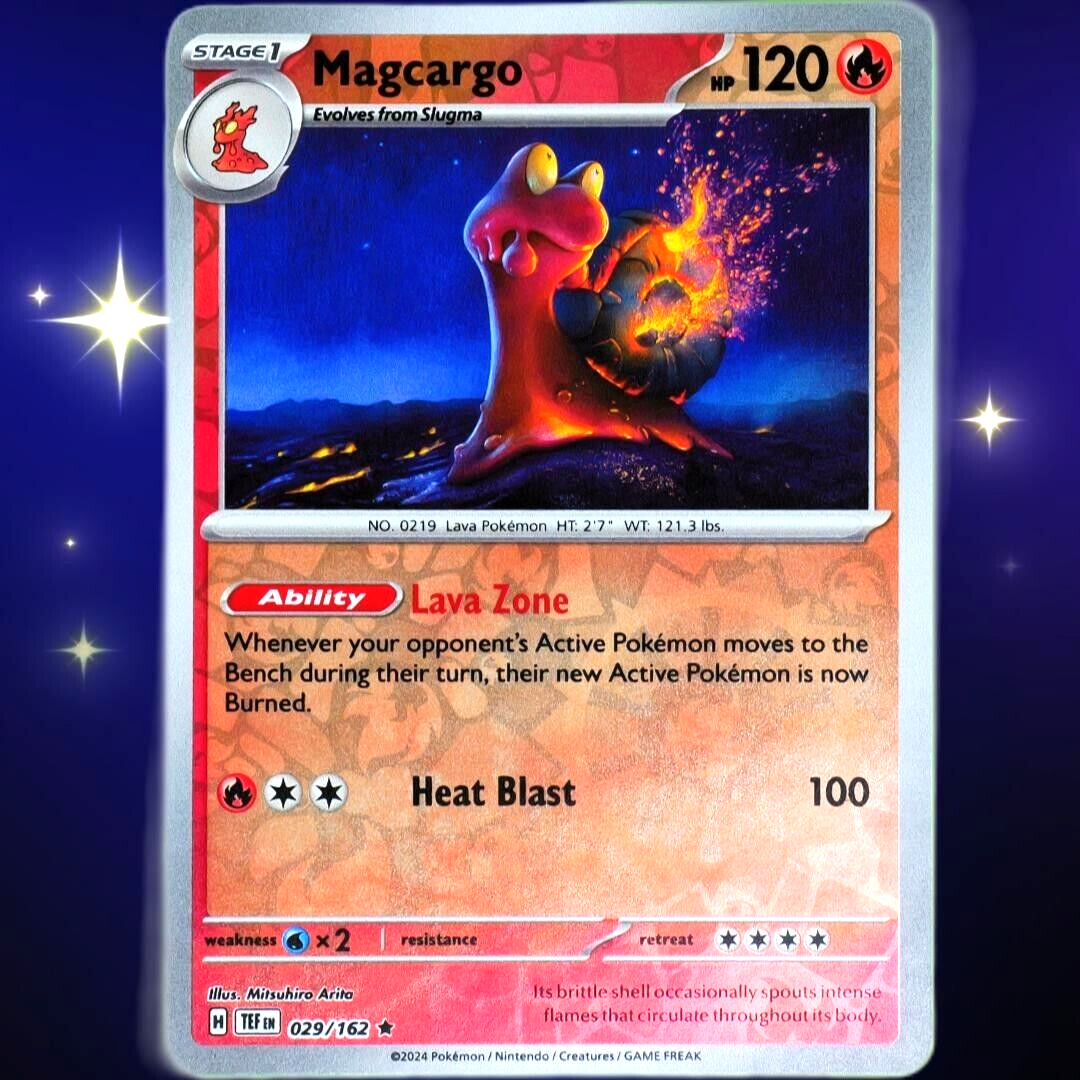 Magcargo - Rare Reverse Holo - Pokemon Scarlet & Violet Temporal Forces #029/162