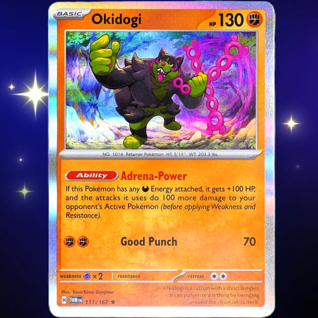 Okidogi - Rare Holo - Pokemon TCG Scarlet & Violet Twilight Masquerade #111/167