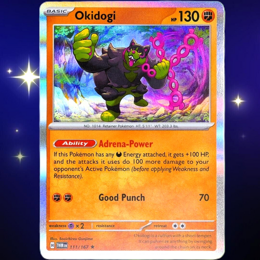 Okidogi - Rare Holo - Pokemon TCG Scarlet & Violet Twilight Masquerade #111/167