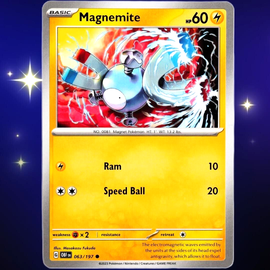 Magnemite - Common - Pokemon TCG Scarlet & Violet Obsidian Flames #063/197