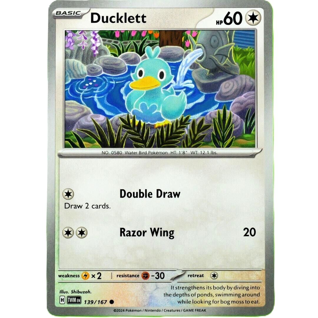 Ducklett - Common - Pokemon TCG Scarlet & Violet Twilight Masquerade #139/167