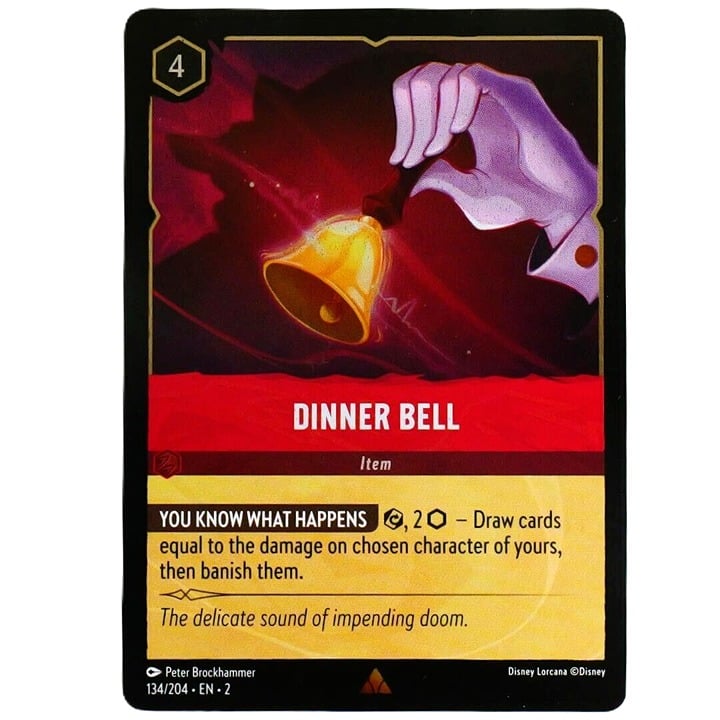 (Foil) Dinner Bell Item - Rare - Disney Lorcana Rise of the Floodborn #134/204