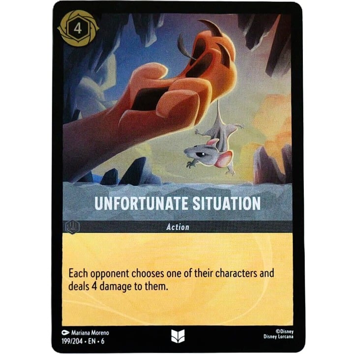 (Foil) Unfortunate Situation - Uncommon - Disney Lorcana TCG Azurite Sea #199/20