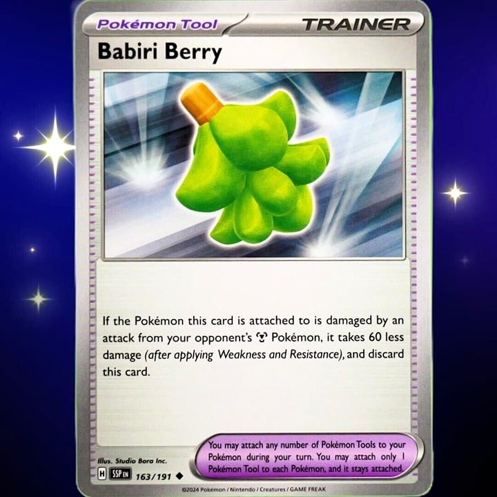 Babiri Berry - Uncommon - Pokemon TCG Surging Sparks #163/191