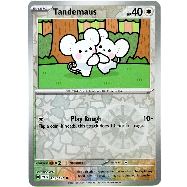 Tandemaus - Reverse Holo - Pokemon TCG Surging Sparks #157/191