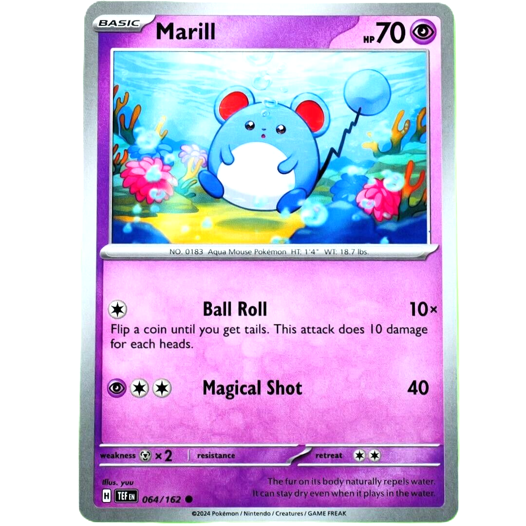 Marill - Common - Pokemon TCG Scarlet & Violet Temporal Forces #064/162