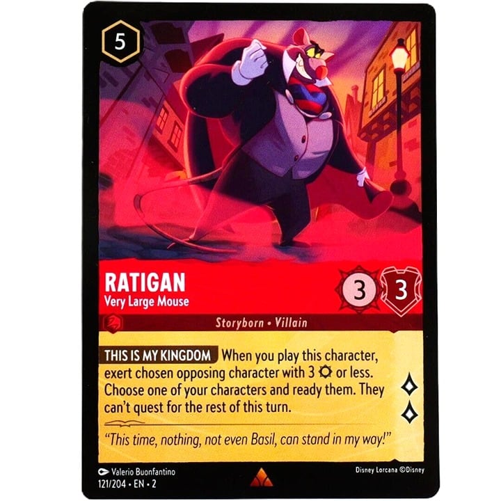 Ratigan Very Large Mouse - Rare - Disney Lorcana Rise of the Floodborn #121/204