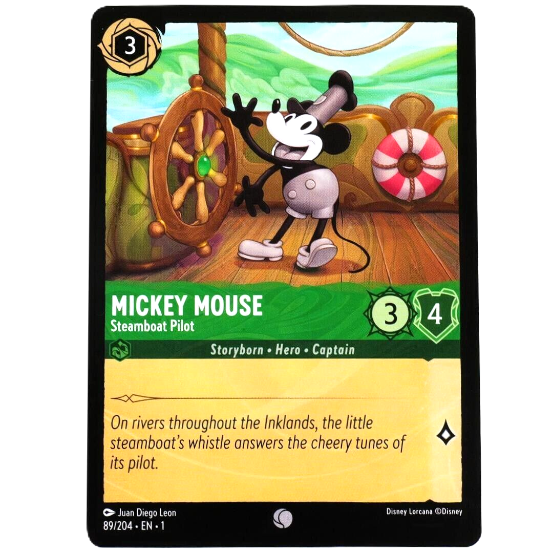 4x Mickey Mouse Steamboat Pilot - Disney Lorcana TCG The First Chapter #89/204