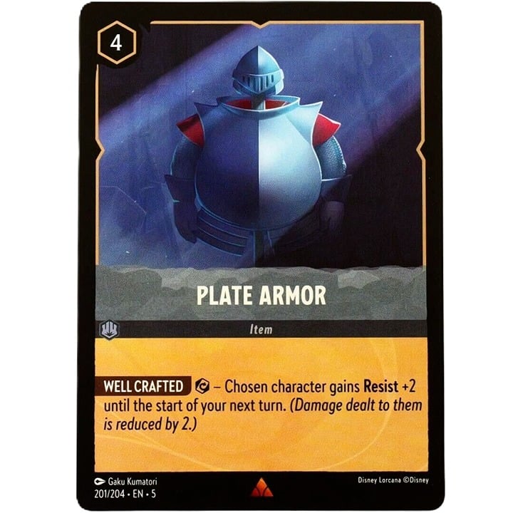 Plate Armor - Rare - Disney Lorcana TCG Shimmering Skies #201/204