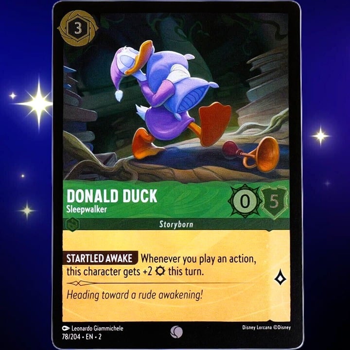 (Foil) Donald Duck Sleepwalker - Disney Lorcana Rise of the Floodborn #78/204