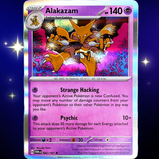 Alakazam - Rare Holo - Pokemon Scarlet & Violet Twilight Masquerade #082/167