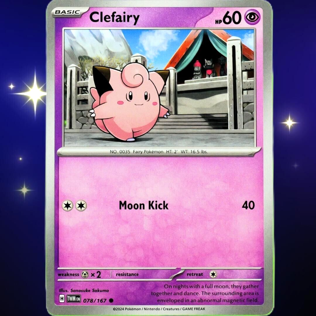 Clefairy - Common - Pokemon TCG Scarlet & Violet Twilight Masquerade #078/167