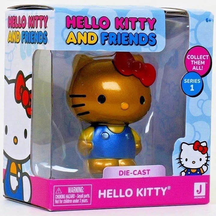 Hello Kitty and Friends Die-Cast Figure - Series 1 - Gold Hello Kitty