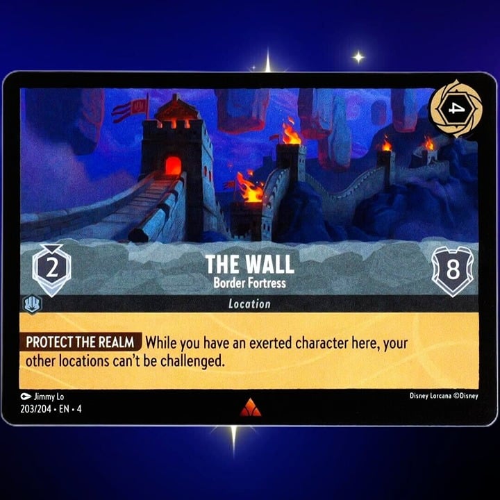 The Wall Border Fortress - Rare - Disney Lorcana TCG Ursula's Return #203/204