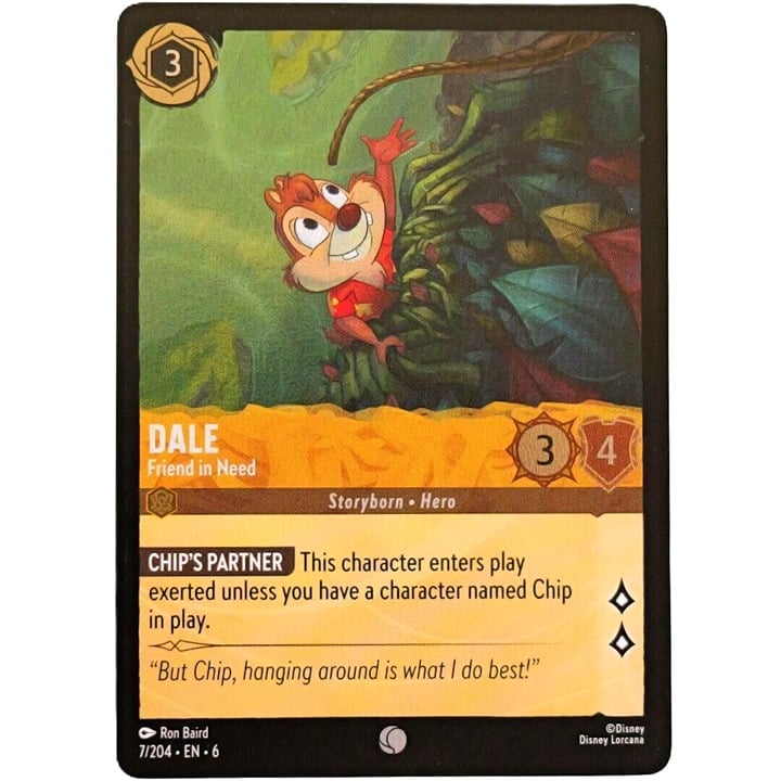 (Foil) Dale Friend in Need - Common - Disney Lorcana TCG Azurite Sea #7/204