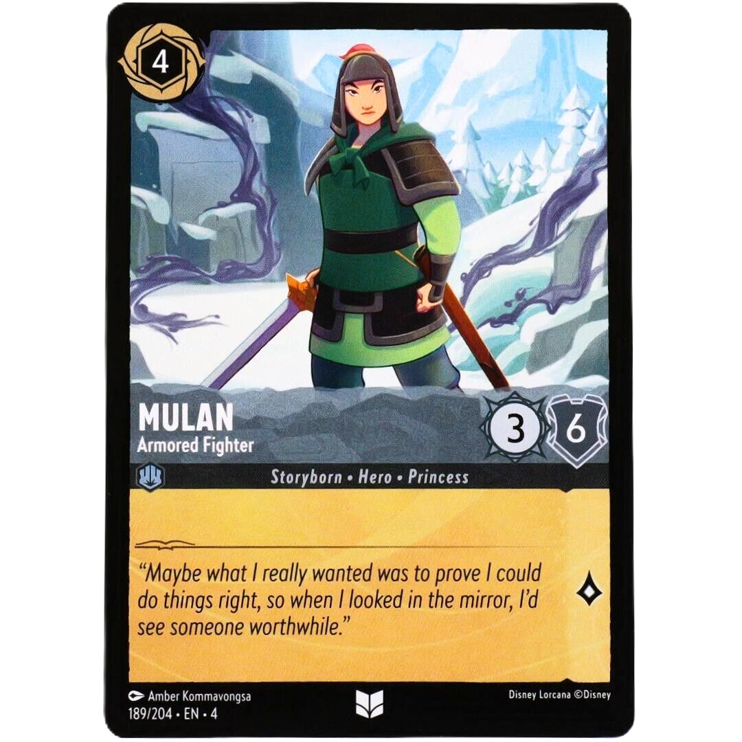 Mulan Armored Fighter - Uncommon - Disney Lorcana TCG Ursula's Return #189/204