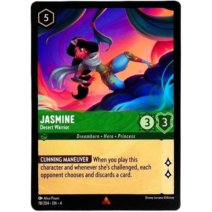 Jasmine Desert Warrior - Rare - Disney Lorcana TCG Ursula's Return #78/204