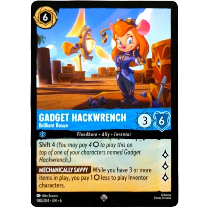 Gadget Hackwrench Brilliant Bosun - Super Rare - Lorcana Azurite Sea #140/204