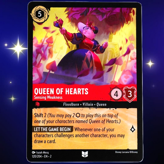 Queen of Hearts Sensing Weakness - Disney Lorcana TCG Rise of the Floodborn #120