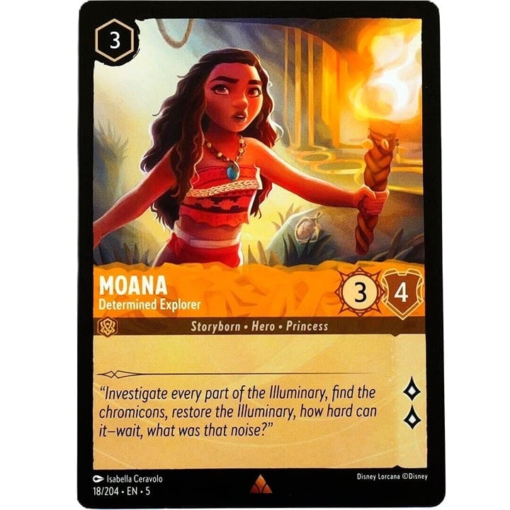 Moana Determined Explorer - Rare - Disney Lorcana TCG Shimmering Skies #18/204