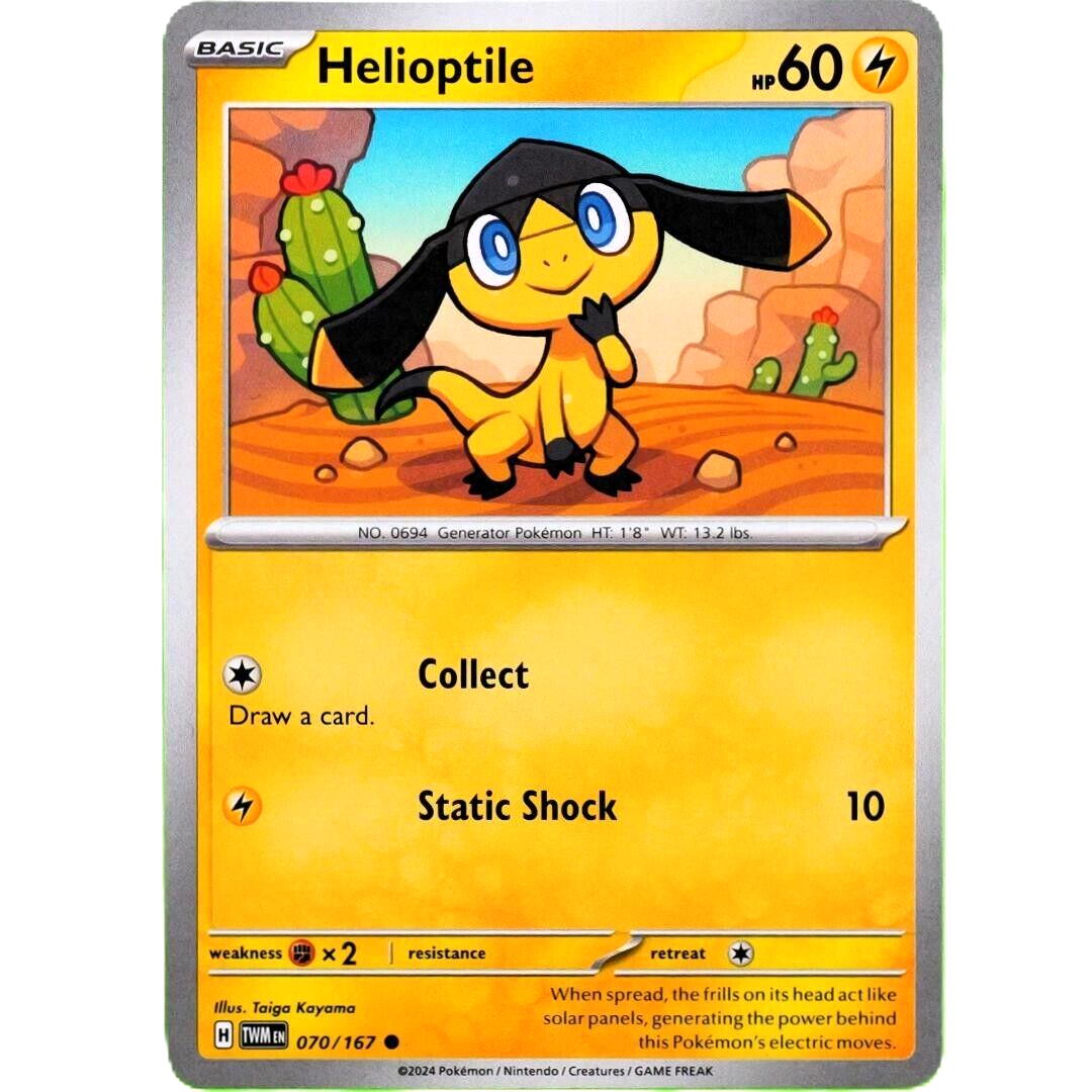 Helioptile - Common - Pokemon TCG Scarlet & Violet Twilight Masquerade #070/167