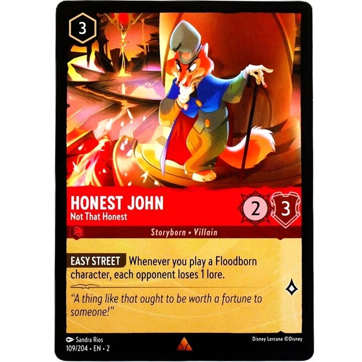 Honest John Not That Honest - Rare - Disney Lorcana Rise of the Floodborn #109/204