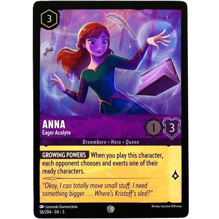 (Foil) Anna Eager Acolyte - Common - Disney Lorcana TCG Shimmering Skies #56/204