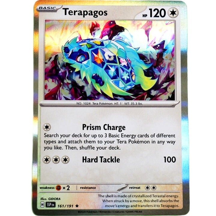 Terapagos - Rare Holo - Pokemon TCG Scarlet & Violet Surging Sparks #161/191