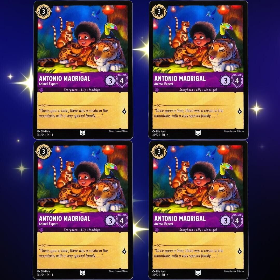 4x Antonio Madrigal Animal Expert - Disney Lorcana TCG Ursula's Return #35/204