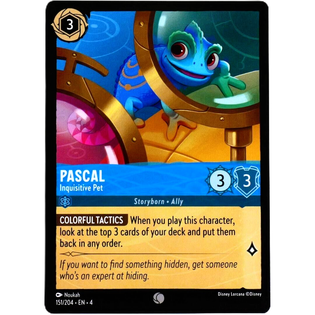 4x Pascal Inquisitive Pet - Common - Disney Lorcana TCG Ursula's Return #151/204